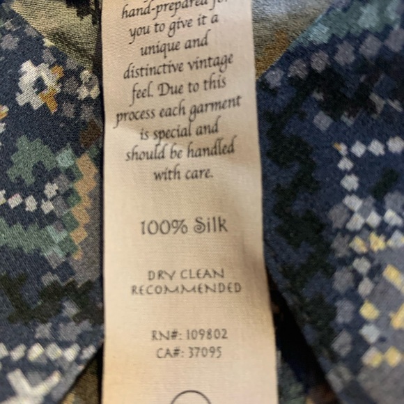 DA-NANG Boheme Button Down Silk Tunic Blouse, Sz. XS-S - NWT - Picture 5 of 5